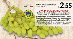 Bennet Uva di mazzarrone IGP offerta