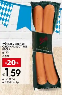Bennet Würstel wiener original südtirol RECLA offerta
