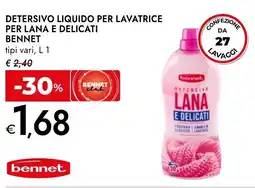 Bennet Detersivo liquido per lavatrice per lana e delicati BENNET offerta