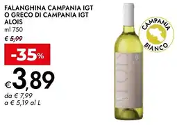 Bennet Falanghina campania igt o greco di campania IGT ALOIS offerta