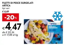 Bennet Filetti di pesce surgelati ARTICA offerta