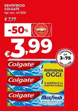 Bennet Dentifricio COLGATE offerta