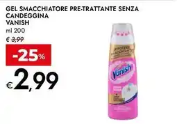 Bennet Gel smacchiatore pre-trattante senza candeggina VANISH offerta