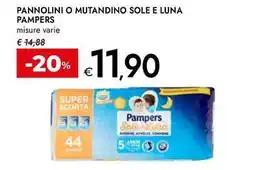 Bennet Pannolini o mutandino sole e luna PAMPERS offerta