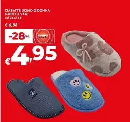 Bennet Ciabatte uomo o donna modelli vari offerta