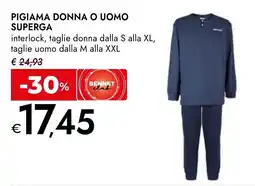 Bennet Pigiama donna o uomo SUPERGA offerta