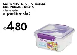 Bennet Contenitore porta pranzo con posate sistema offerta