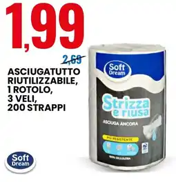 Eurospin Soft dream asciugatutto riutilizzabile offerta