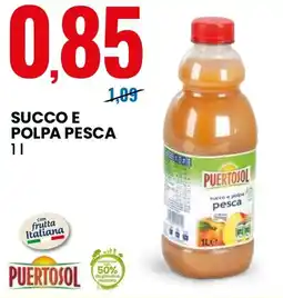 Eurospin Puertosol succo e polpa pesca offerta