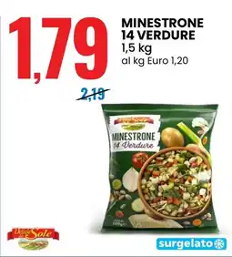 Eurospin Delizie dal sole minestrone 14 verdure offerta