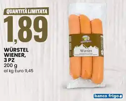 Eurospin Alpenspitz würstel wiener, 3 pz offerta