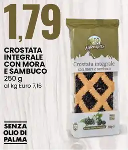 Eurospin Alpenspitz crostata integrale con mora e sambuco offerta