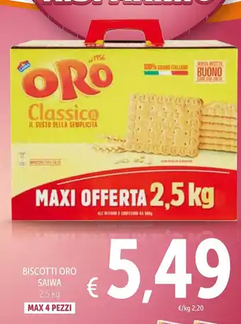 Spazio Conad Biscotti Oro Saiwa 2.5kg offerta