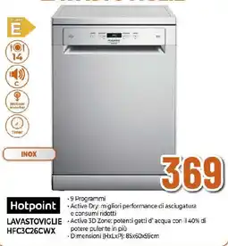 Extracoop Hotpoint LAVASTOVIGLIE HFC3C26CWX offerta