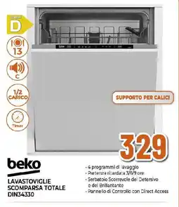 Extracoop beko LAVASTOVIGLIE SCOMPARSA TOTALE DIN34330 offerta
