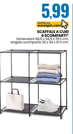 Eurospin Scaffale a cubi 4 scomparti offerta