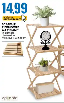 Eurospin Scaffale pieghevole a 4 ripiani offerta