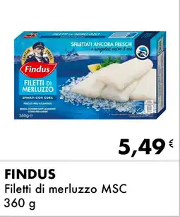 Iper Tosano FINDUS Filetti di merluzzo MSC offerta