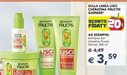 Esselunga Garnier Fructis Lisci Cheratina offerta