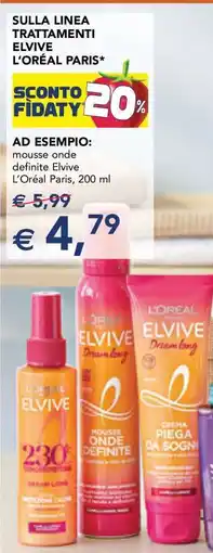 Esselunga L'Oréal Paris Elvive Mousse Onde Definite offerta