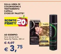 Esselunga lacca tenuta forte Syoss By Palette, 300 ml offerta