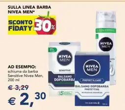 Esselunga schiuma da barba Sensitive Nivea Men, 200 ml offerta