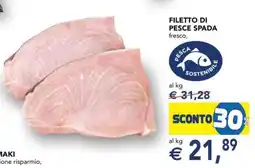 Esselunga Filetto di Pesce Spada offerta