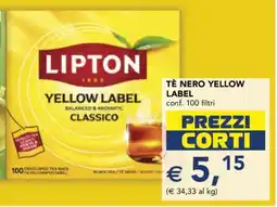 Esselunga TÈ NERO YELLOW LABEL offerta