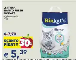 Esselunga LETTIERA BIANCO FRESH BIOKAT'S offerta