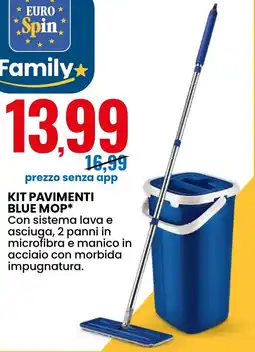 Eurospin Kit pavimenti blue mop offerta