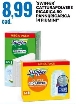 Eurospin 'Swiffer' catturapolvere ricarica 60 panni/ricarica 14 piumini offerta