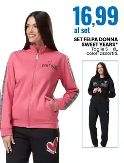 Eurospin Set felpa donna sweet years offerta
