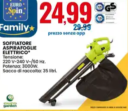 Eurospin Soffiatore aspirafoglie elettrico offerta