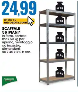 Eurospin Scaffale 5 ripiani offerta