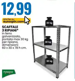 Eurospin Scaffale 3 ripiani offerta