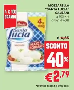 Pam Mozzarella "santa lucia" GALBANI offerta