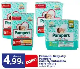 Sigma Pannolini Baby-dry Pampers classici, mutandino varie misure offerta