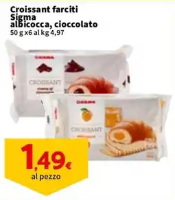 Sigma Croissant farciti Sigma albicocca, cioccolato offerta
