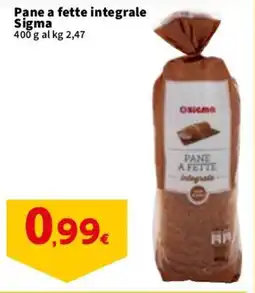 Sigma Pane a fette integrale Sigma offerta