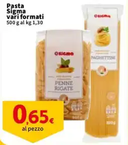Sigma Pasta Sigma vari formati offerta