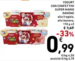 Spazio Conad Yogurt con confettini super mario DANONE offerta