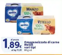 Sigma Omogeneizzato di carne Mellin vari tipi offerta