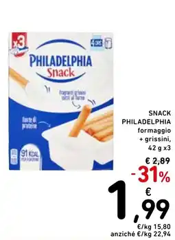Spazio Conad Snack PHILADELPHIA offerta