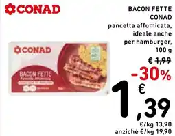 Spazio Conad Bacon fette CONAD offerta