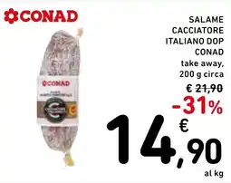 Spazio Conad Salame cacciatore italiano DOP CONAD offerta