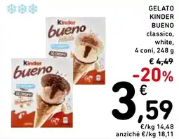 Spazio Conad Gelato kinder bueno offerta