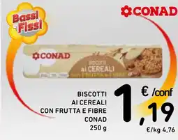 Spazio Conad Biscotti ai cereali con frutta e fibre CONAD offerta