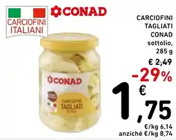 Spazio Conad Carciofine tagliati CONAD offerta