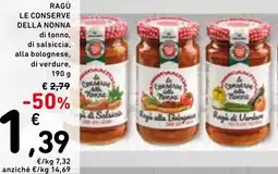 Spazio Conad Ragù LE CONSERVE DELLA NONNA offerta