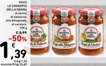 Spazio Conad Ragù LE CONSERVE DELLA NONNA offerta
